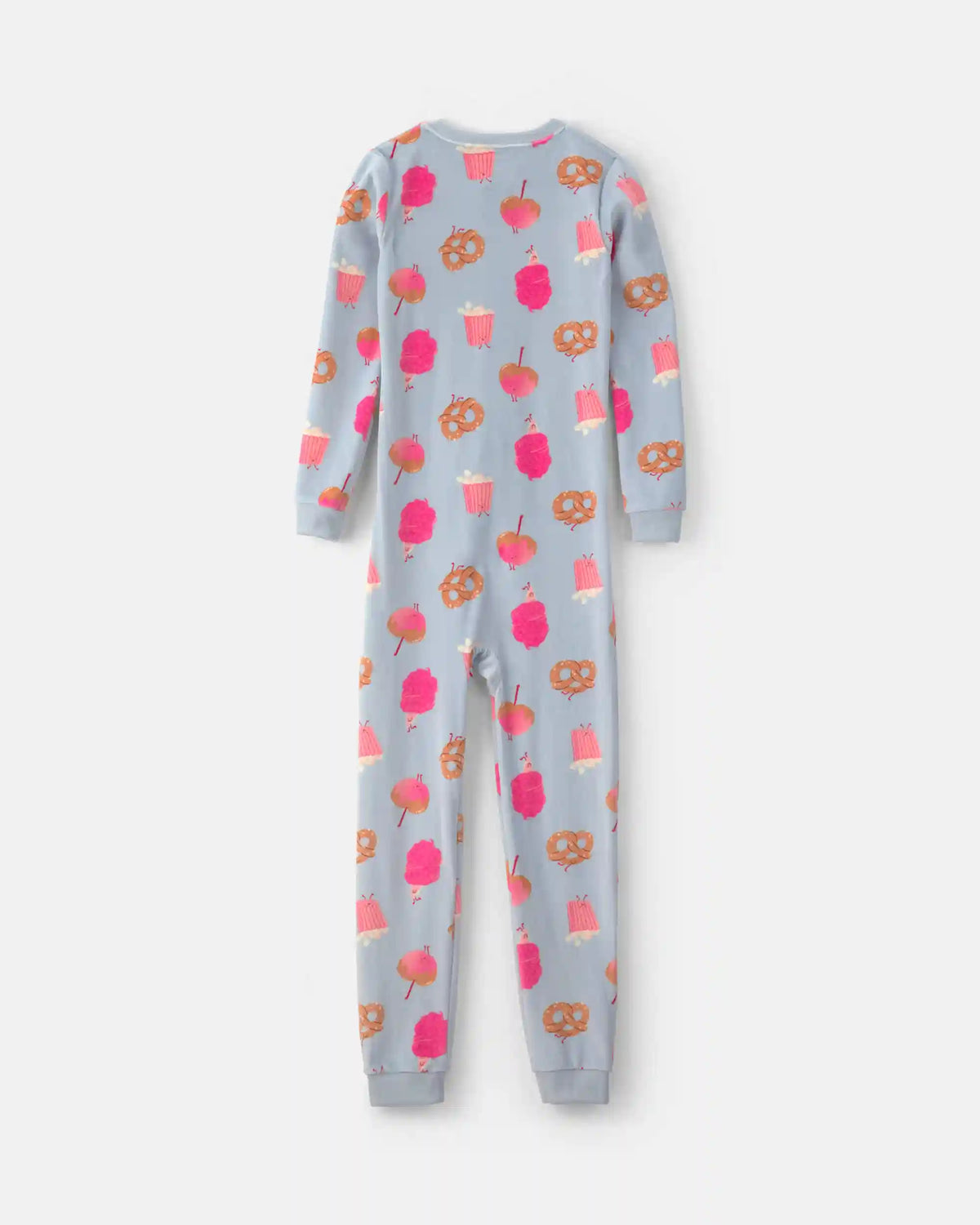 Girls 1-Piece Festival Treats DreamPlush Snug Fit Pajama - Blue