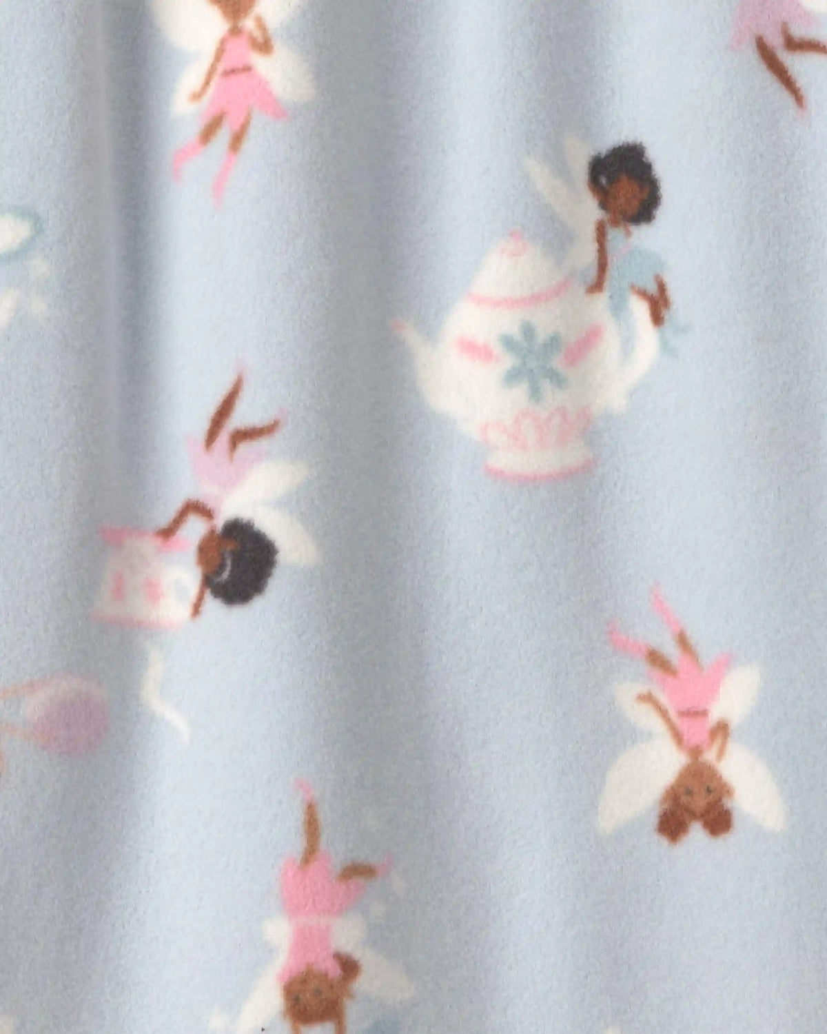 Girls Fairies Fleece Loose Fit Night Gown - Blue