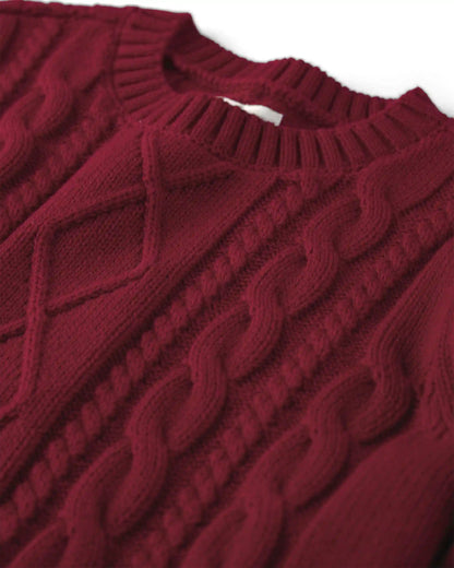 Boys Organic Cotton Cable Knit Sweater