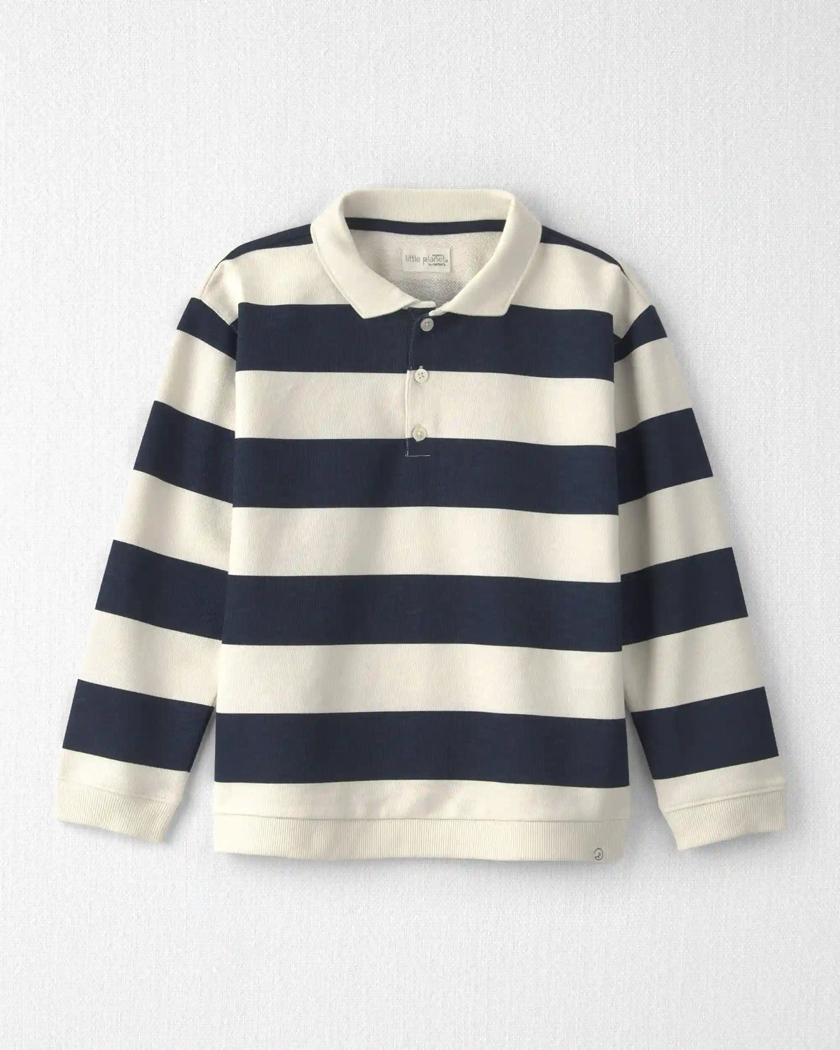 Boys Organic Cotton French Terry Rugby Polo