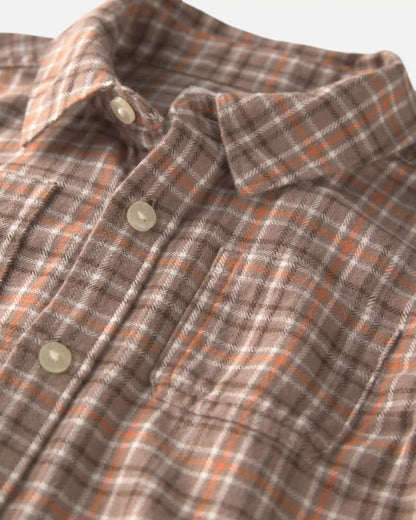 Boys Organic Cotton Flannel Button-Down Shirt