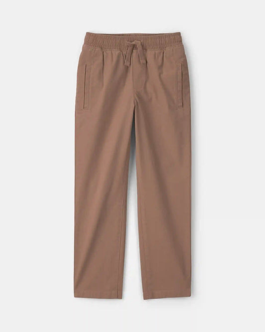 Boys Twill Pants - Brown
