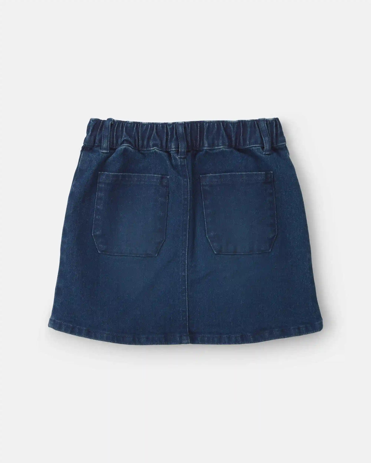 Girls Chambray Denim Skirt - Dark Wash