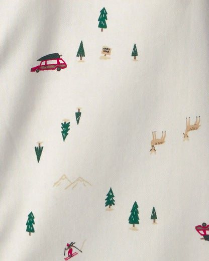 Boys Winter Long-Sleeve Button-Down Shirt - Cream