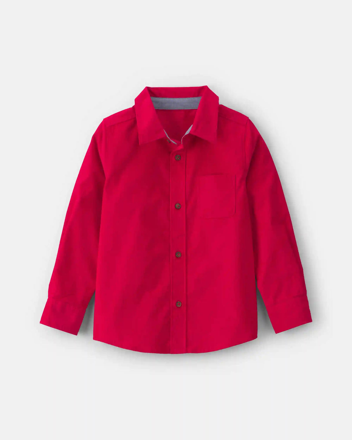 Boys Corduroy Button-Down Shirt - Red