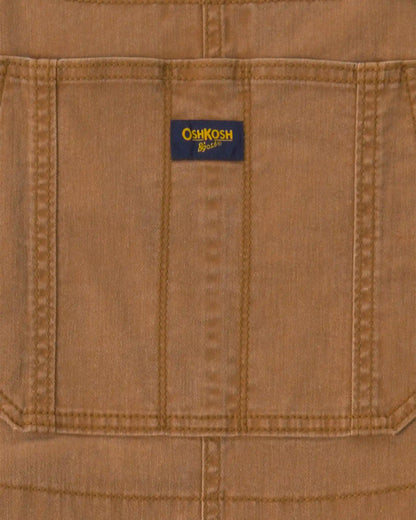Adult Twill Overalls - Brown