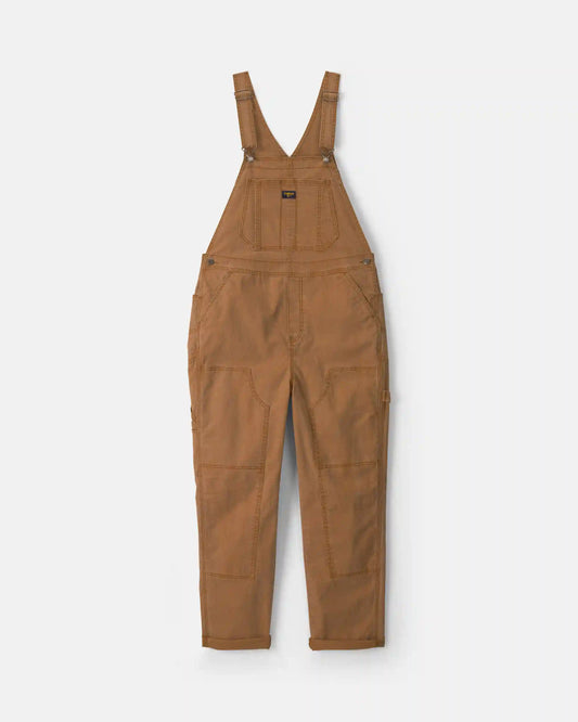 Adult Twill Overalls - Brown