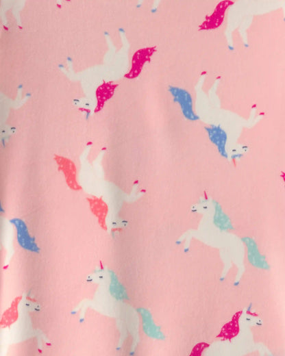 Girls 2-Piece Unicorn DreamPlush Snug Fit Pajama Set - Pink