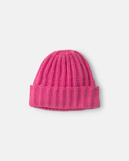 Girls Ribbed Beanie - Pink