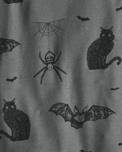 Kids 2-Piece Organic Cotton Pajamas in Spooky Creatures