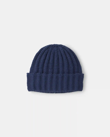 Boys Ribbed Beanie - Navy