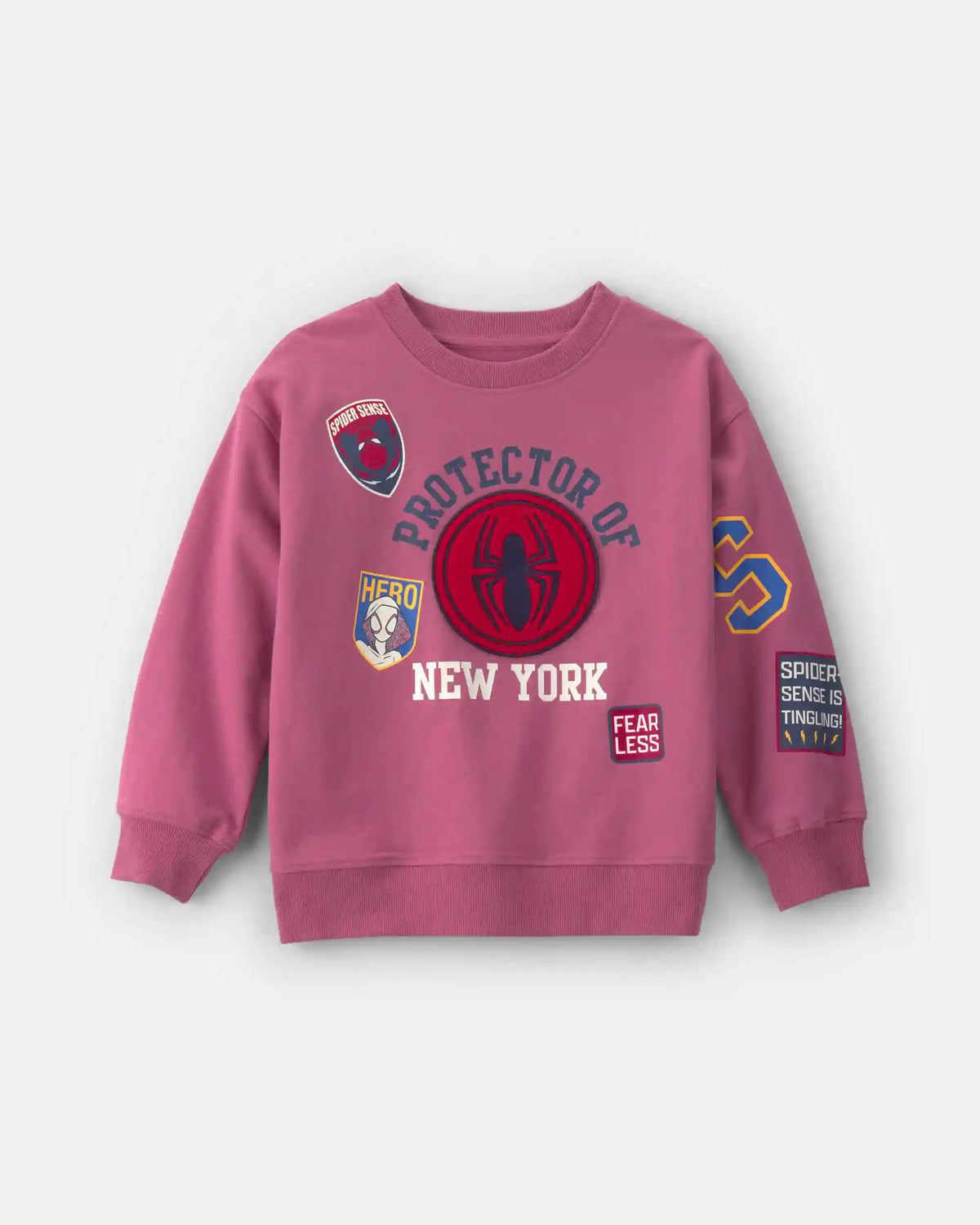 Kids ©Marvel Spider-Man French Terry Pullover Sweatshirt - Pink