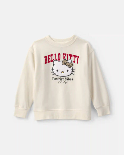 Girls Hello Kitty® Pullover Sweatshirt - Cream