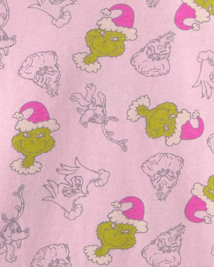 Girls Dr. Seuss™ The Grinch Christmas Long-Sleeve Graphic Tee - Pink