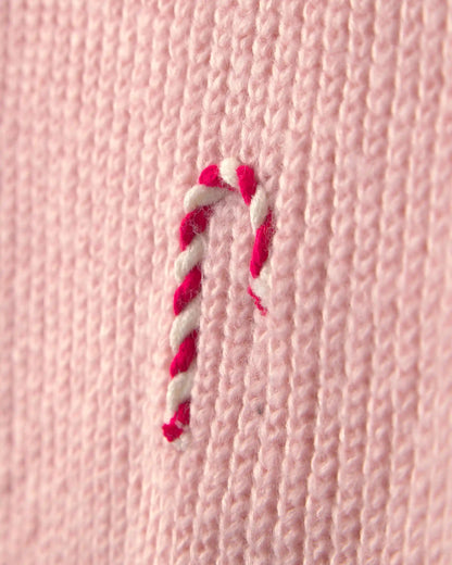 Girls Candy Cane Sweater - Pink