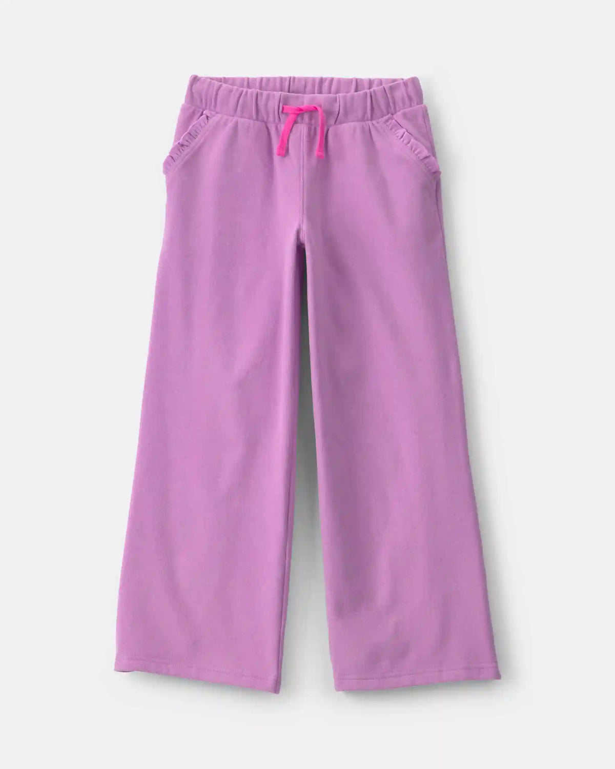 Girls Ribbed Pull-On Pants - Purple