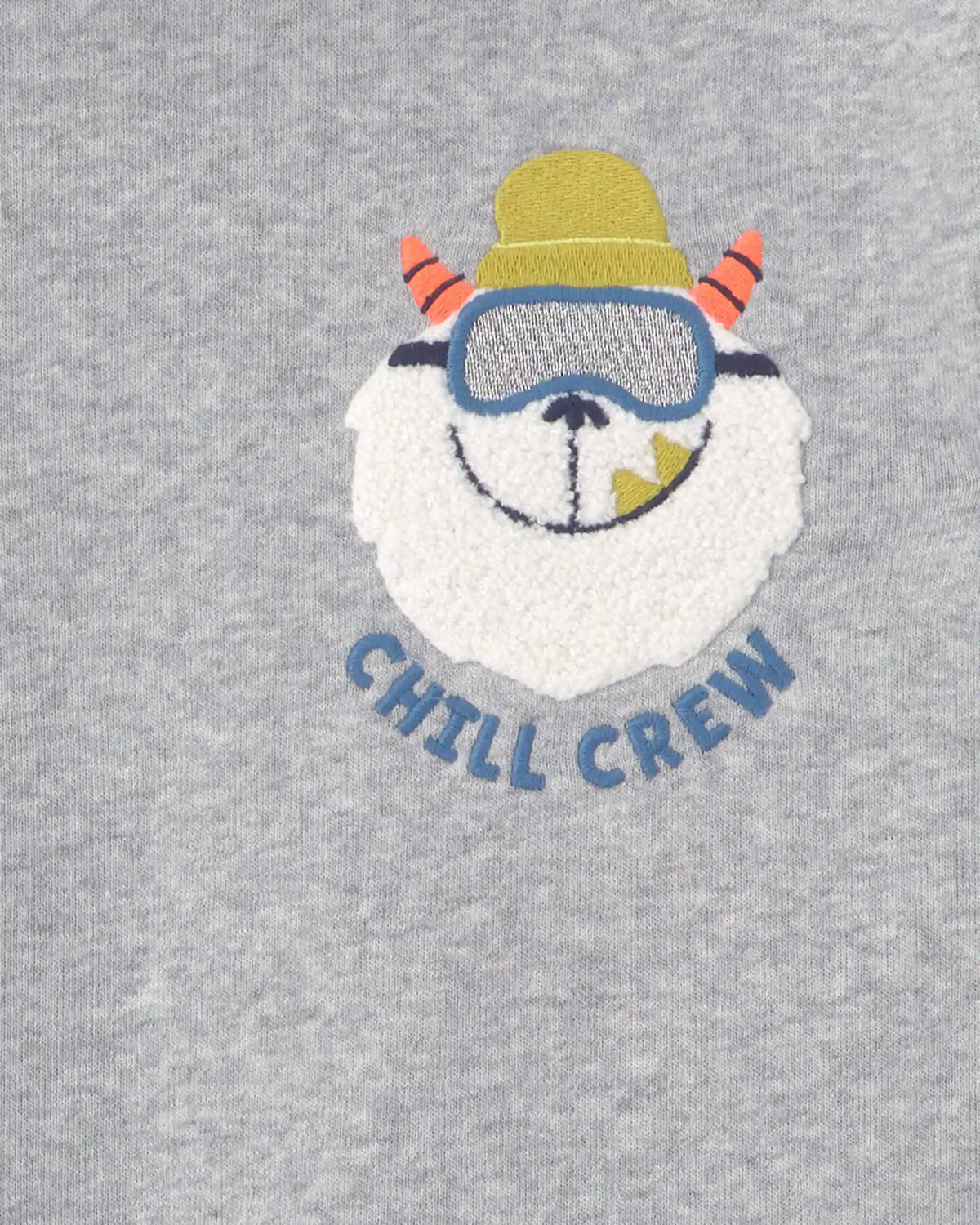 Boys 'Chill Crew' Yeti Fleece Hoodie - Grey