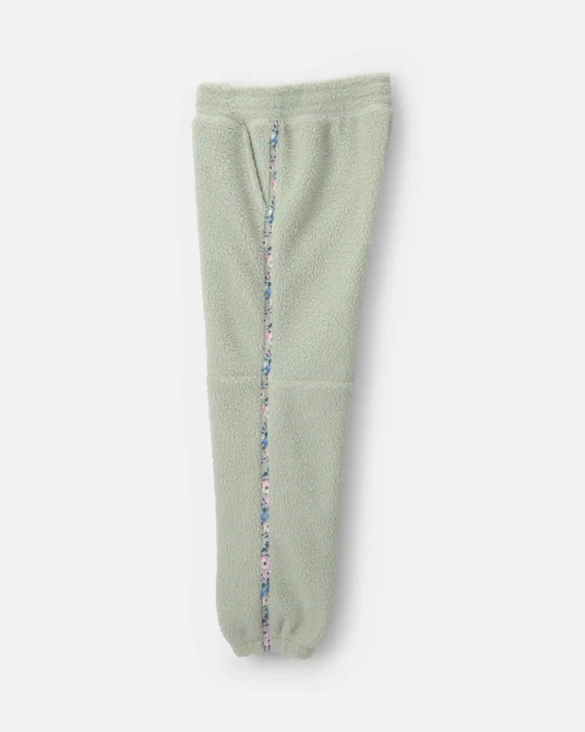 Girls Floral Fleece Joggers - Green