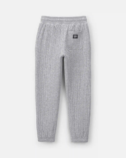 Boys Quilted Joggers - Grey