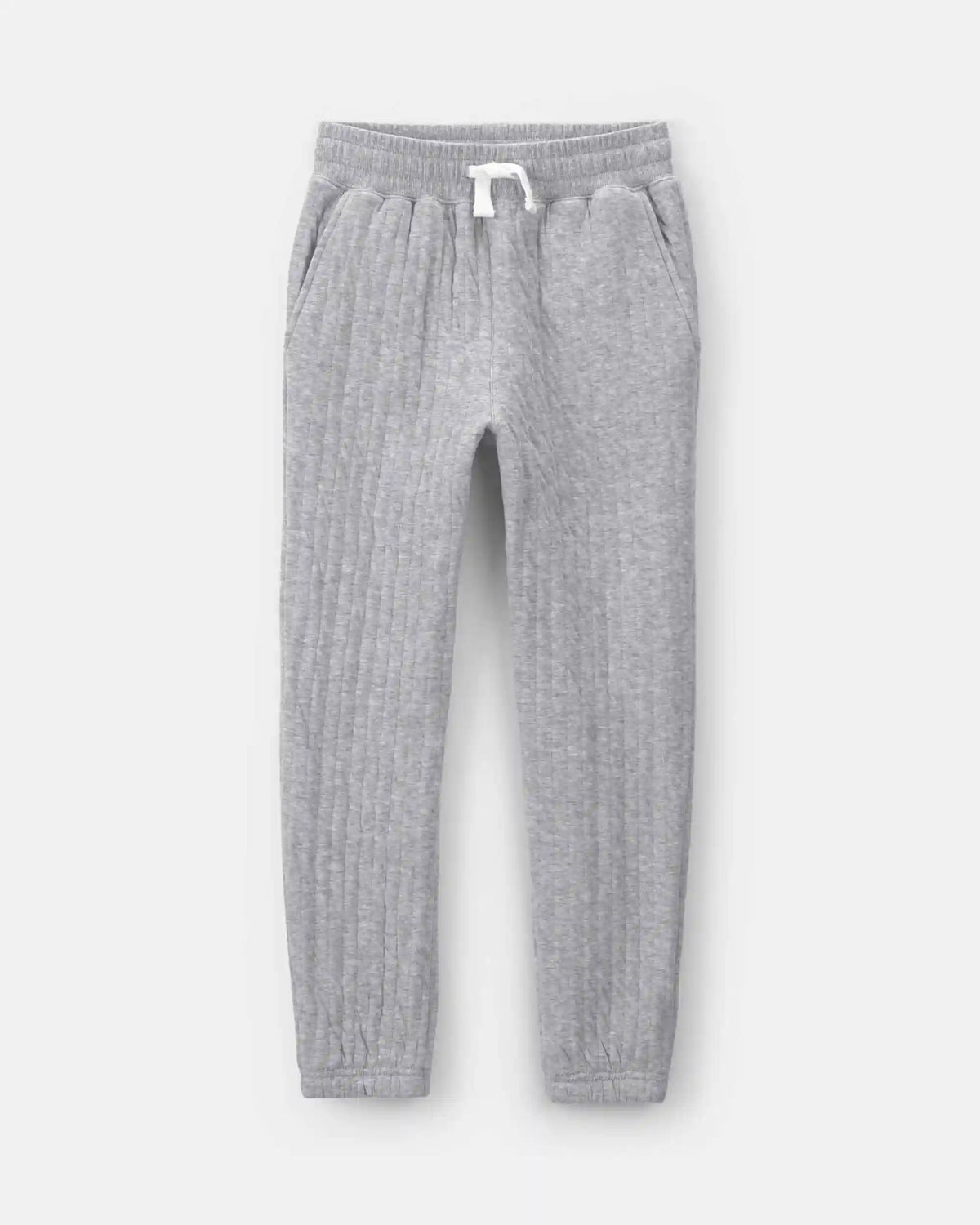 Boys Quilted Joggers - Grey