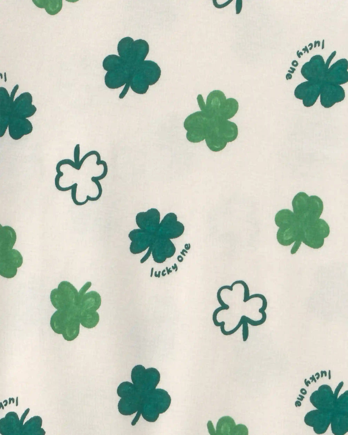 Kids St Patrick's Day Cotton Snug Fit 2-Piece Pajama Set - Green/Cream