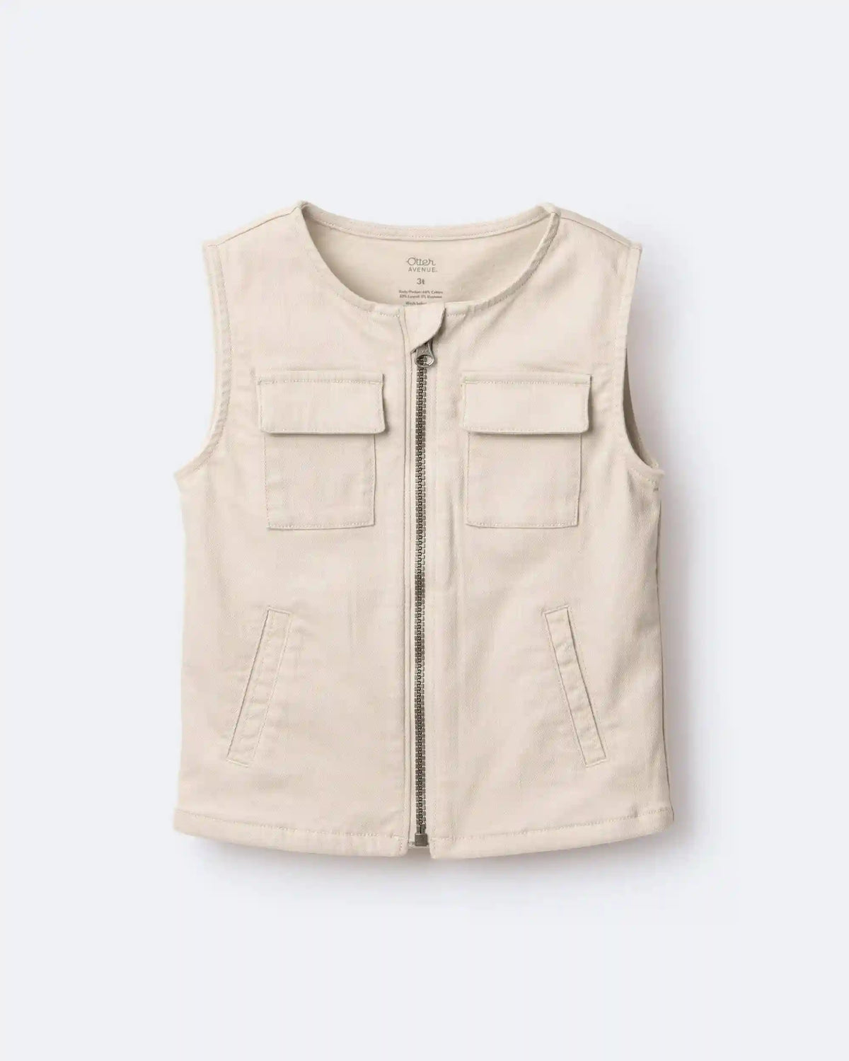 Toddler Zip-Up Vest - Khaki