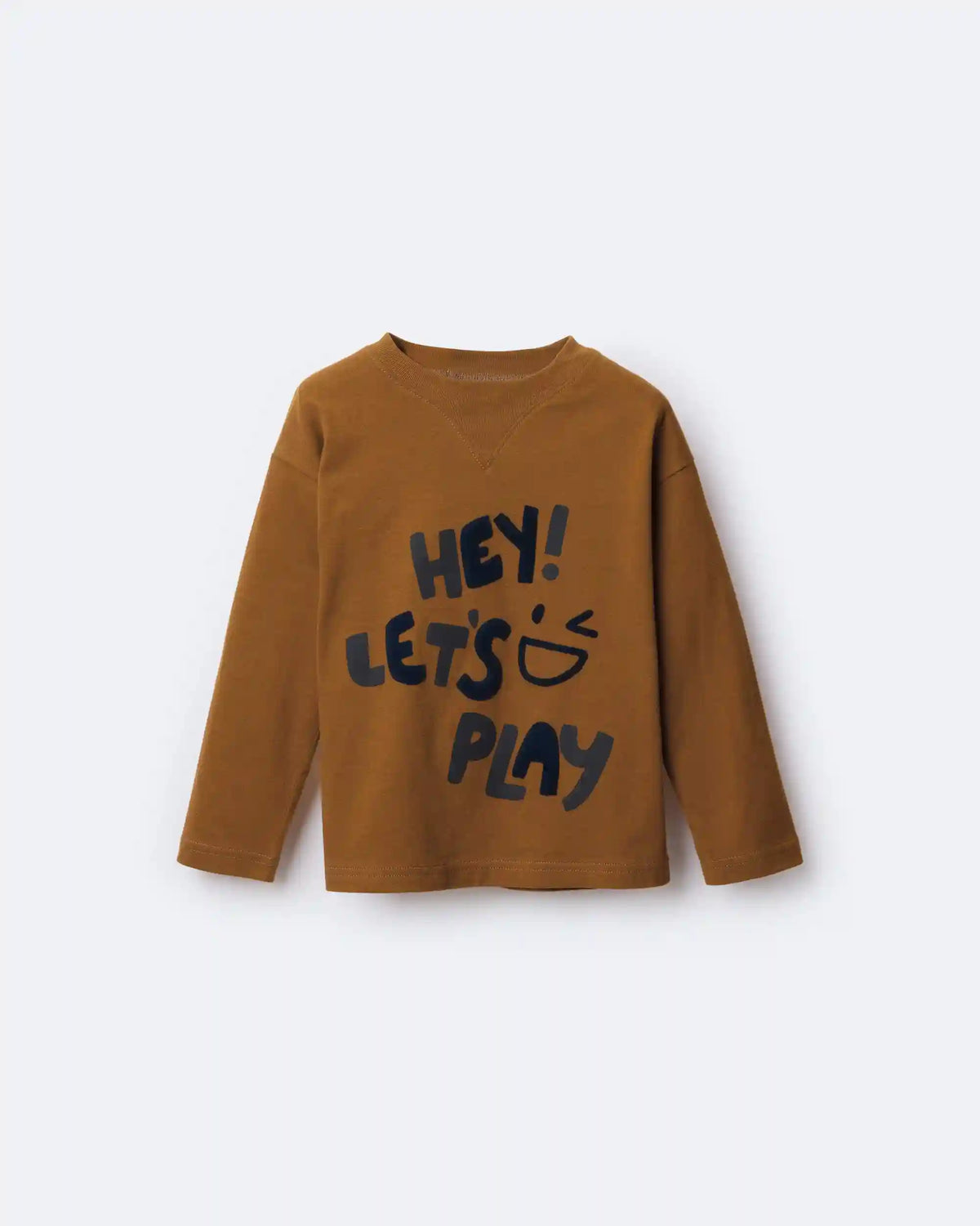 Toddler 'Hey! Let's Play' Long-Sleeve Graphic Tee - Cinnamon