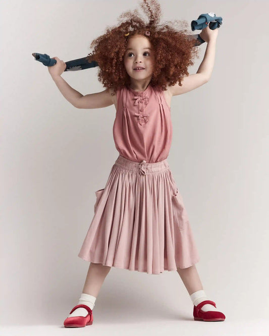 Toddler Girl Avenue Twirl™ Midi Skirt with Otter Pockets - Light Pink