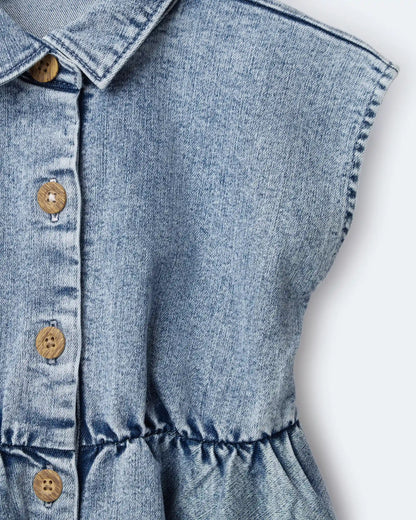 Toddler Girl Avenue Twirl™ Dress in Denim - Blue