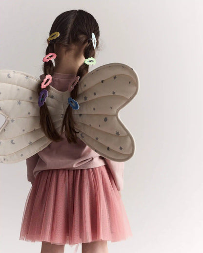 Toddler Girl Celestial Dress Up Wings - Cream/Silver