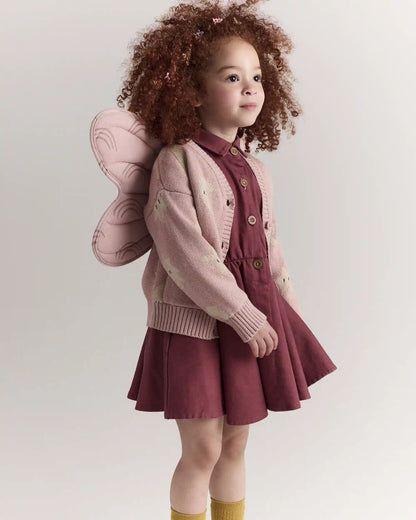 Toddler Girl Rainbow Dress Up Wings - Light Pink