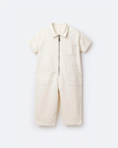 Toddler Day Out™ Cropped Jumpsuit - Cream