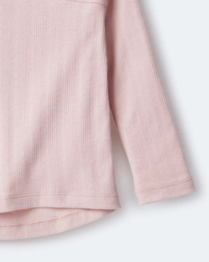 Toddler Girl Pointelle Long-Sleeve Top - Light Pink