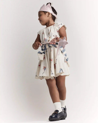 Toddler Girl Avenue Twirl™ Dress in Park Day Print - Cream