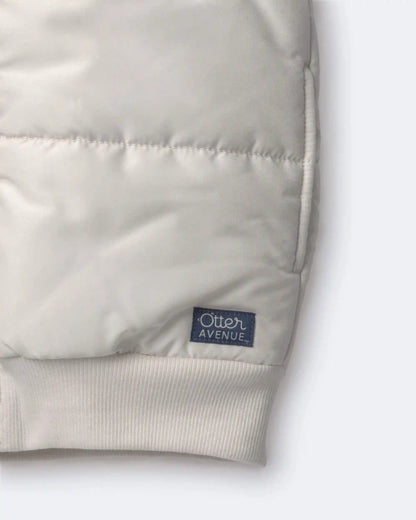Toddler Sherpa Ski Puffer Vest - Cream