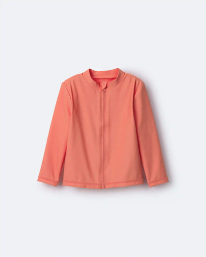Toddler Full-Zip Long-Sleeve Rashguard - Orange