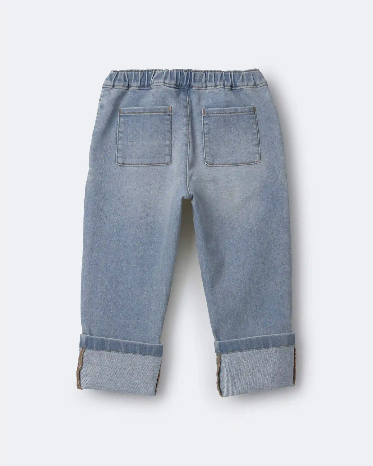 Toddler Cuffed Pant in Denim - Blue