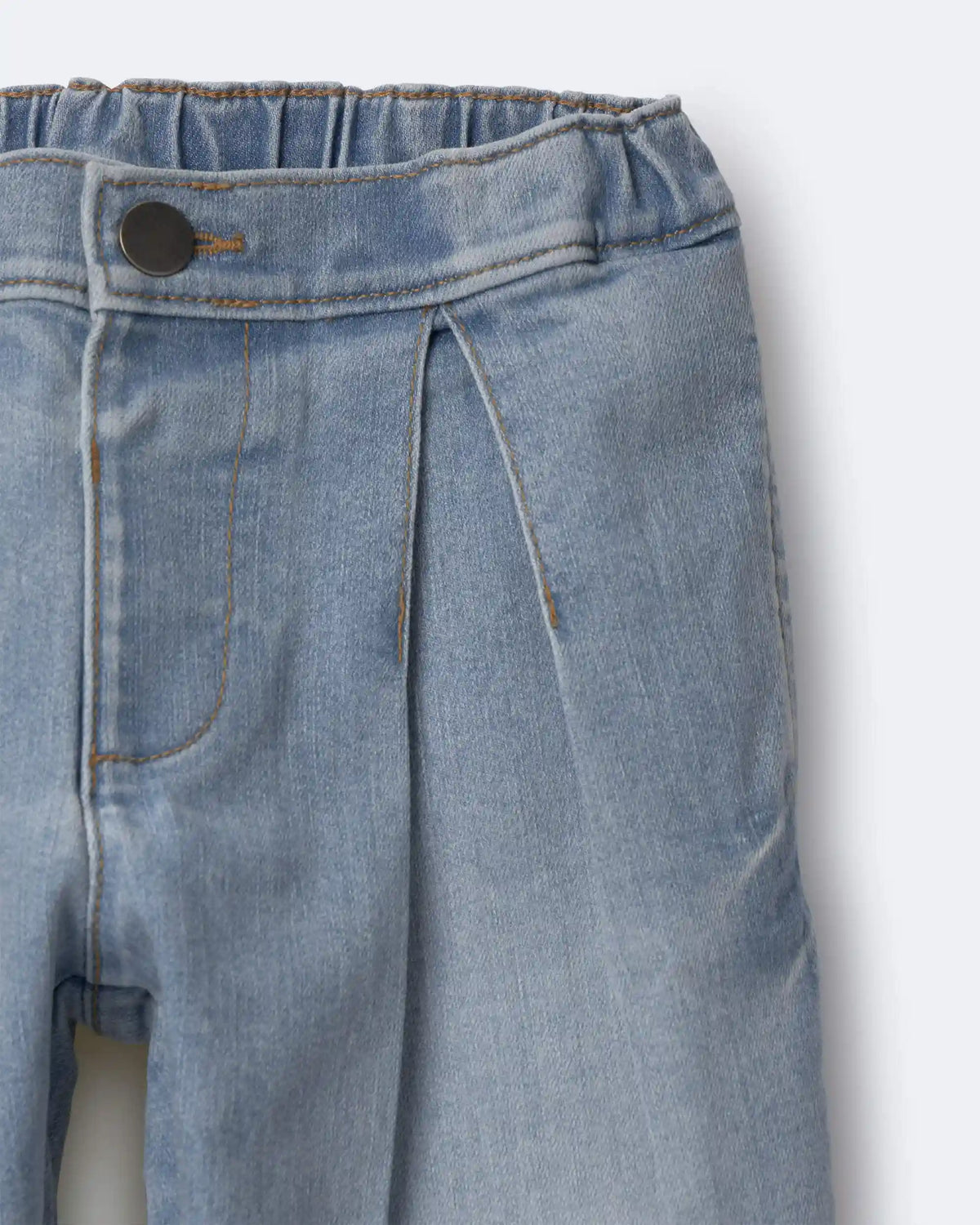 Toddler Cuffed Pant in Denim - Blue