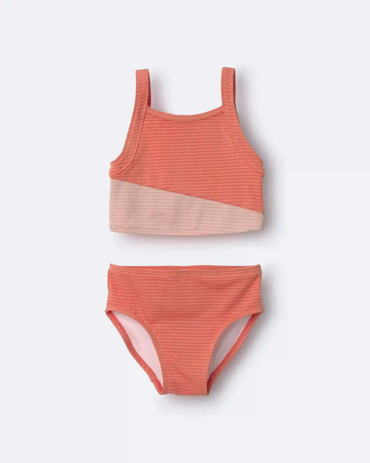 Toddler Girl Colorblock Tankini Set - Orange