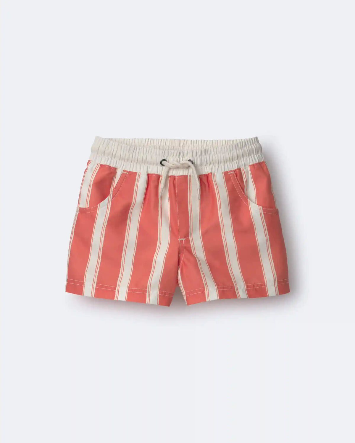 Toddler Boy Striped Swim Trunks - Orange