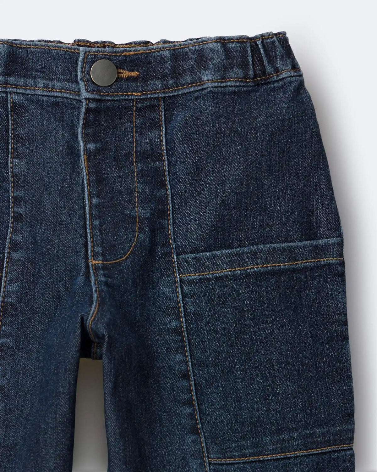 Toddler Pocket Pant in Denim - Blue