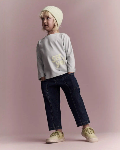 Toddler Pocket Pant in Denim - Blue