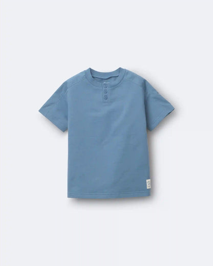 Toddler Boy Henley Tee - Blue
