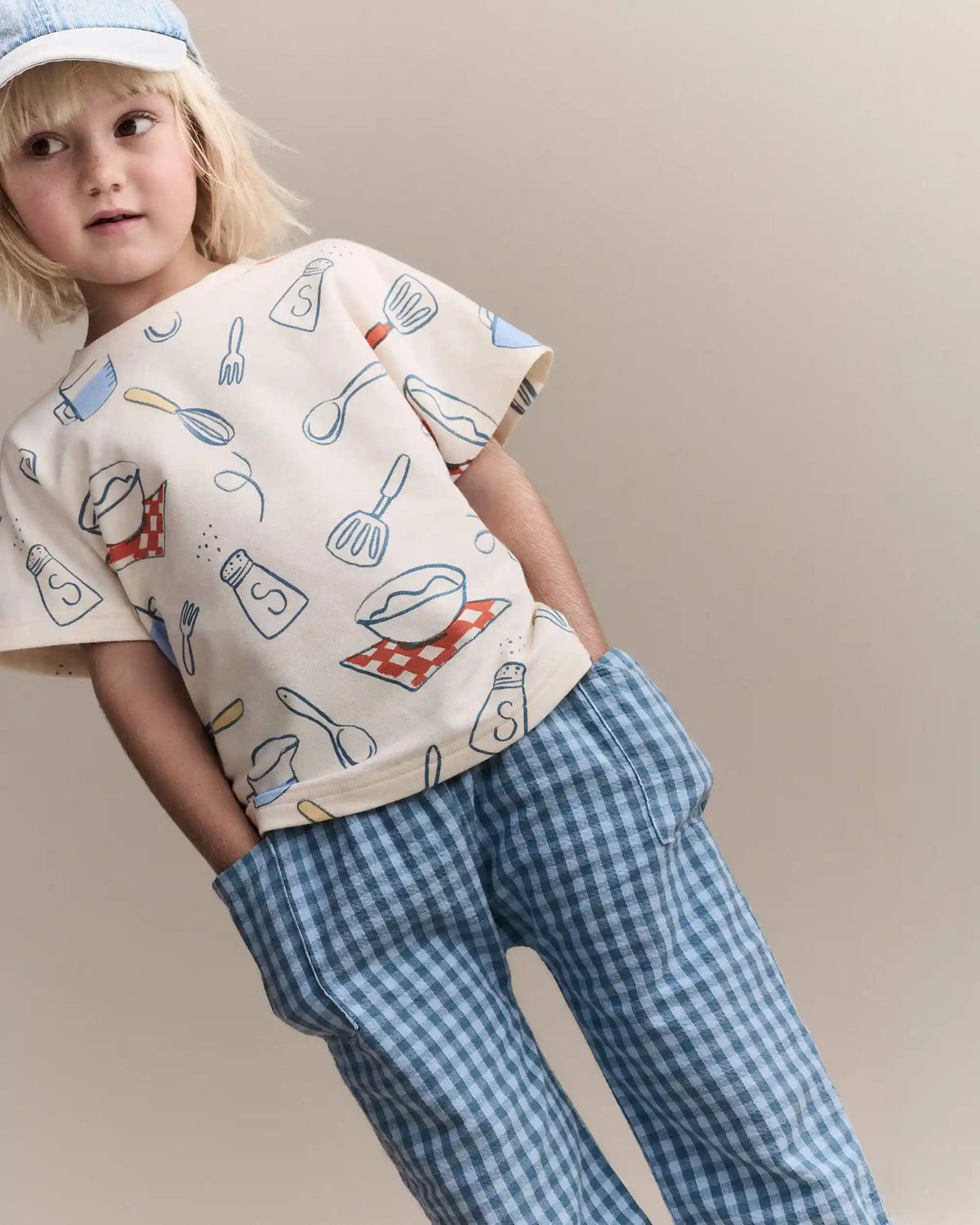 Toddler Seersucker Playground Pant with Pockets - Blue