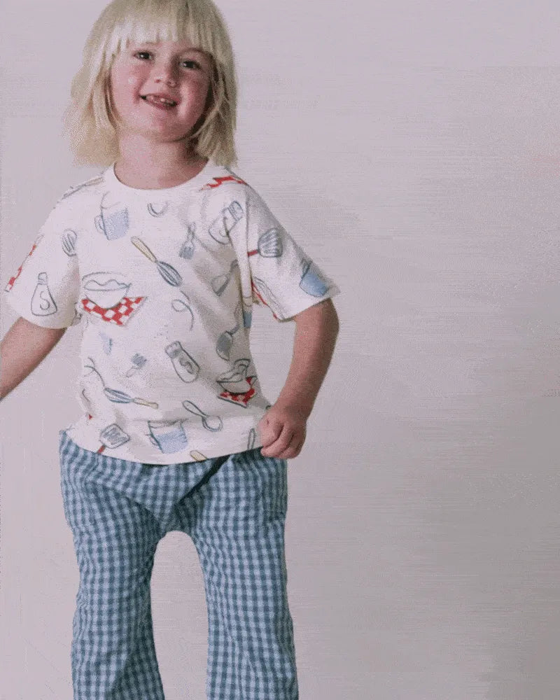 Toddler Seersucker Playground Pant with Pockets - Blue