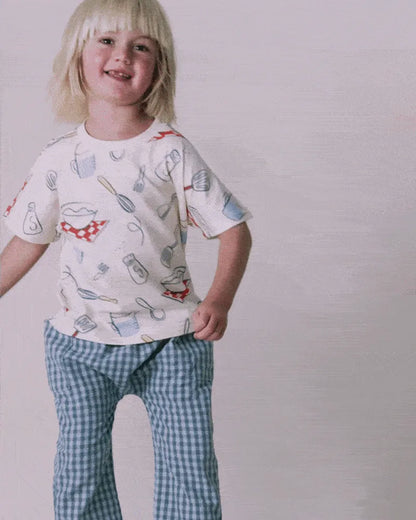 Toddler Seersucker Playground Pant with Pockets - Blue