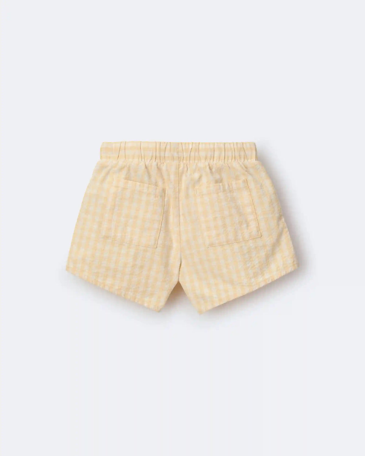 Toddler Girl Gingham Peplum Shorts - Yellow