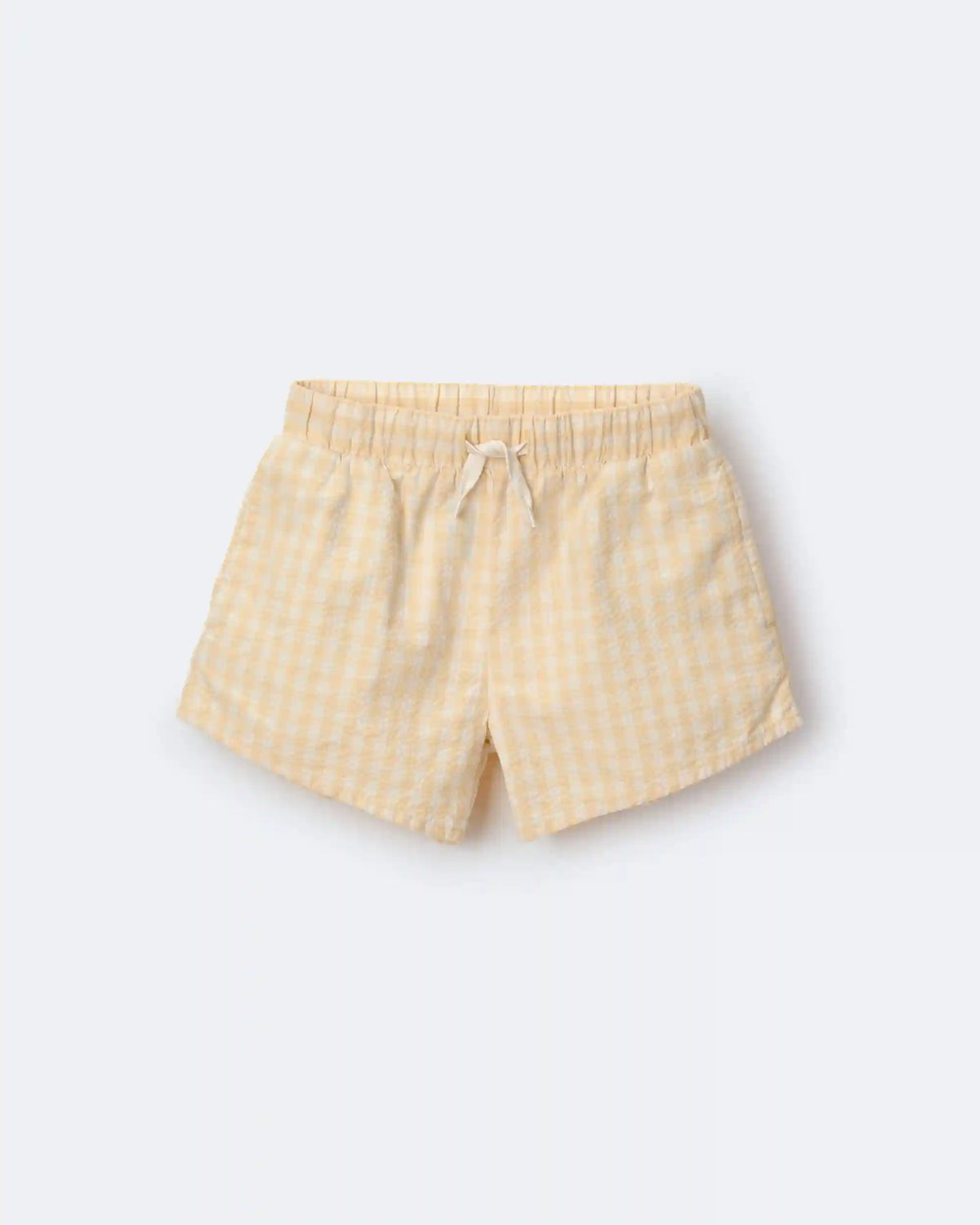 Toddler Girl Gingham Peplum Shorts - Yellow