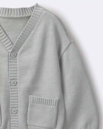 Toddler Girl Cardigan with Avenue Pockets - Light Blue