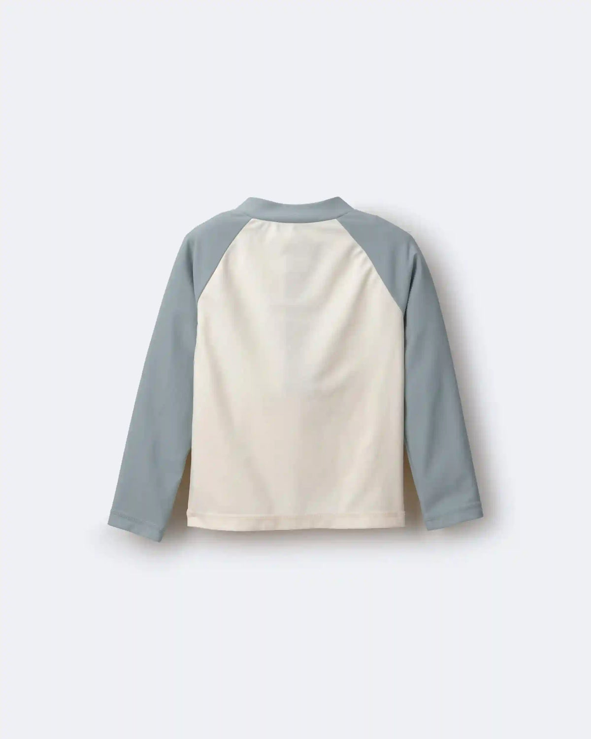 Toddler Boy Hang Out, Have Fun' Half-Zip Long-Sleeve Rashguard - Pale Blue/Cream